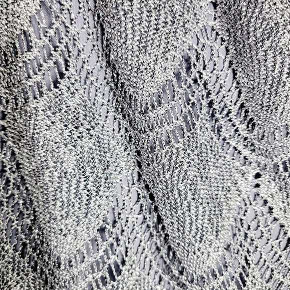 S.L. Fashions Metallic Thread Lace Crochet Women's Party Dress Size M - Picture 6 of 9